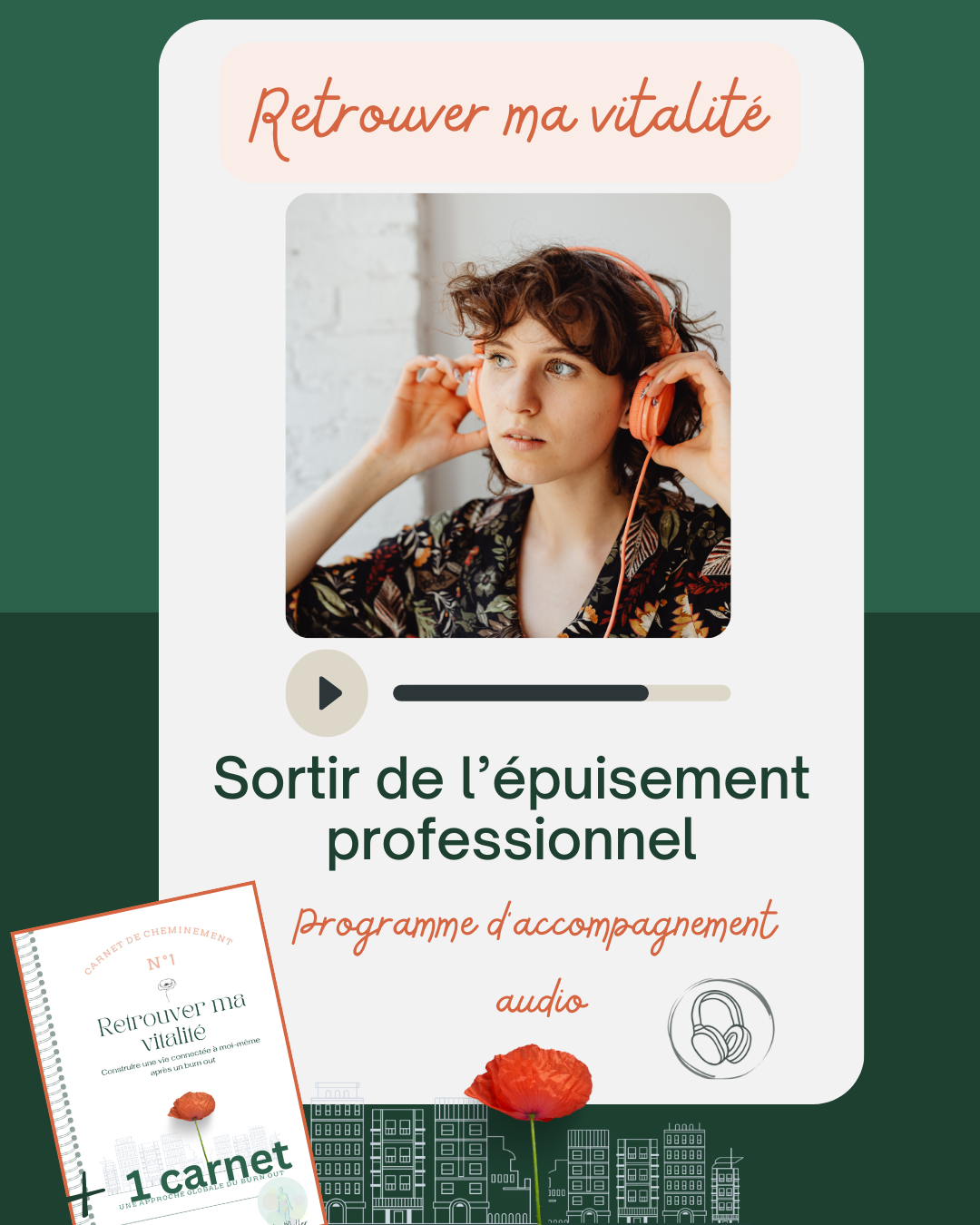 programme audio : femme qui écoute